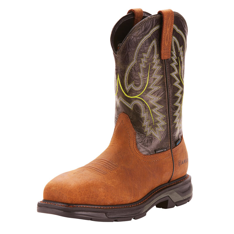 Ariat Workhog Xt Waterproof Carbon Toe - Miesten Ruskea Työsaappaat ( ECALVT-526 )